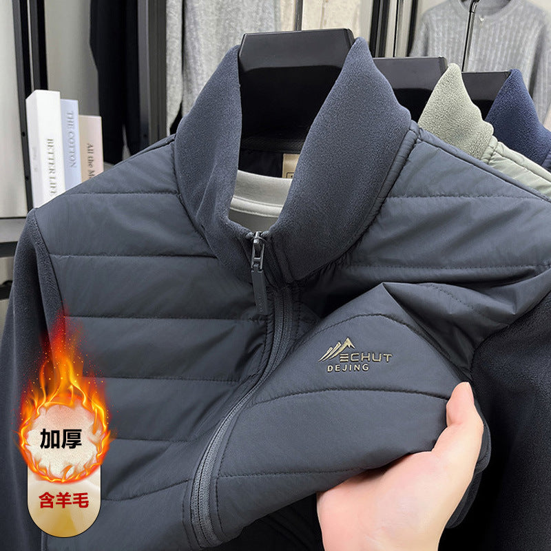 Men’s Warm Fleece Stand Collar Jacket