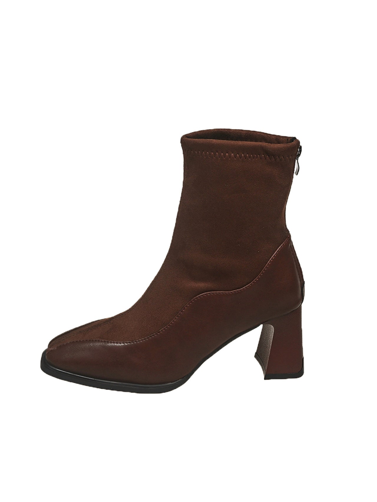 Women’s French Vintage Suede Sock Ankle Boots