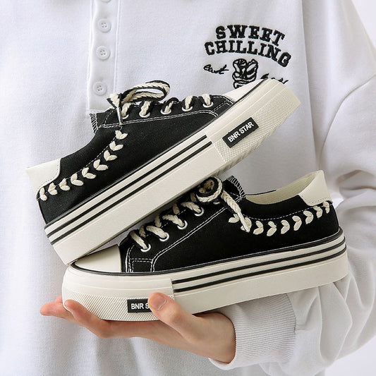 Women’s Thick Sole Canvas Sneakers