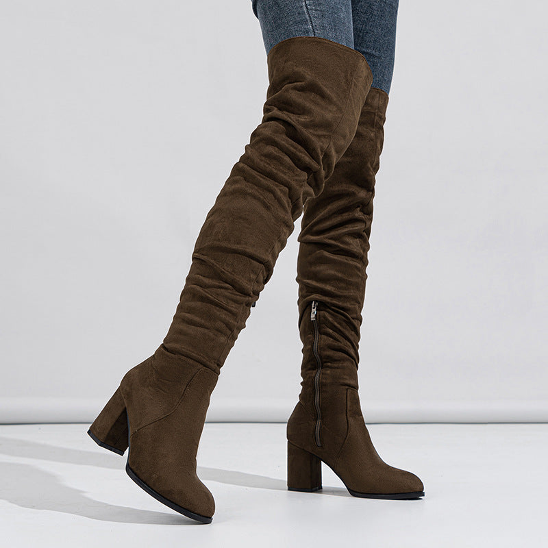 Women’s Over-the-Knee Block Heel Boots