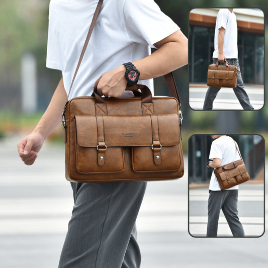 Men’s Business Crossbody Laptop Briefcase