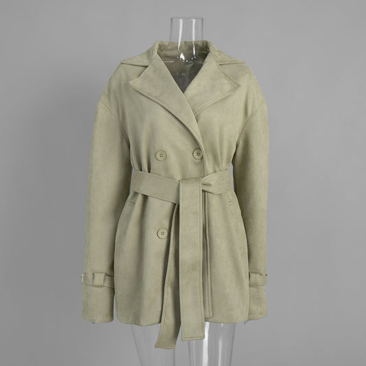 Women’s Vintage Suede Belted Jacket