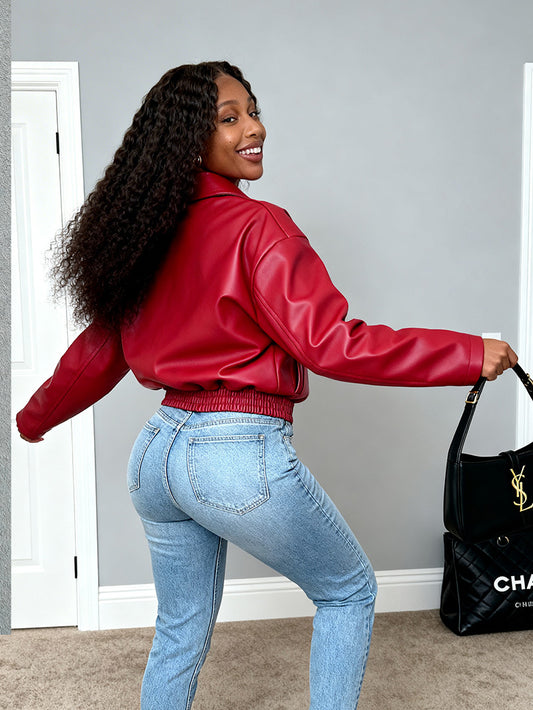 PU Leather Motorcycle Jacket