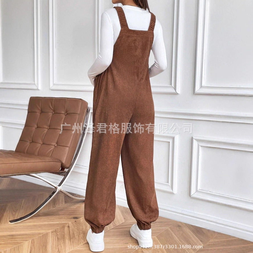Women’s Adjustable Maternity Cargo Jumpsuit
