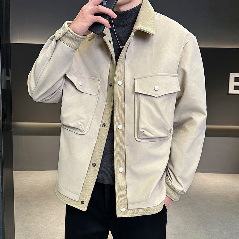 Men’s Black Lapel Workwear Jacket