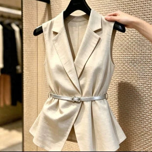 Women’s Elegant Sleeveless Textured Blouse