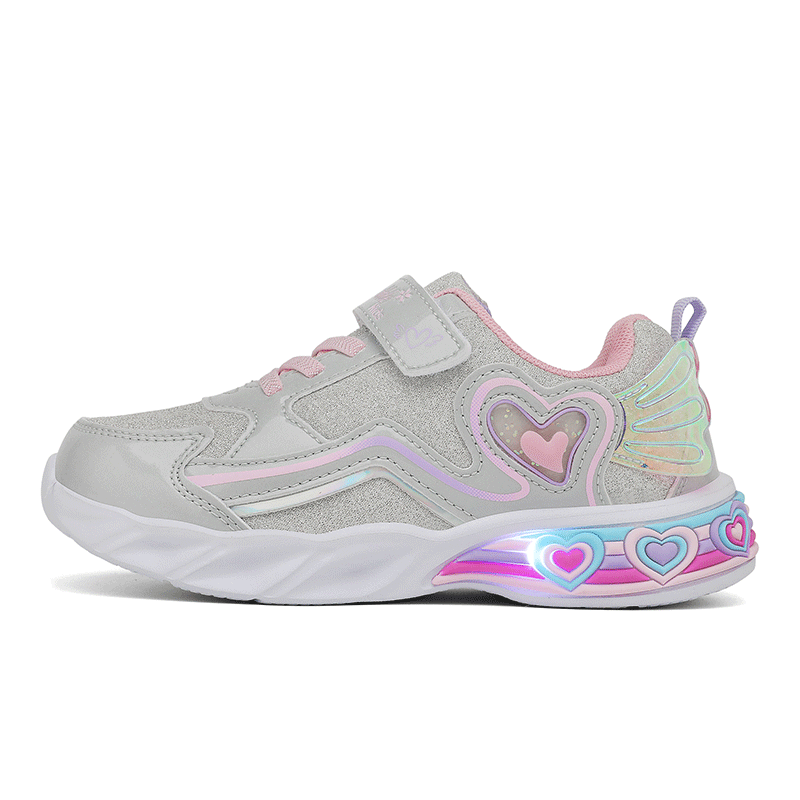 Girls’ Light-Up Breathable Sports Shoes