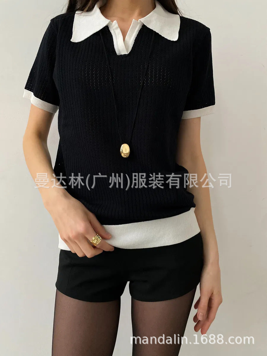 Women’s Summer Knitted Polo Shirt