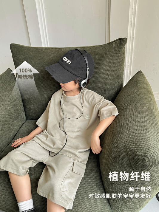 Boys’ Cotton T-Shirt & Shorts Summer Set