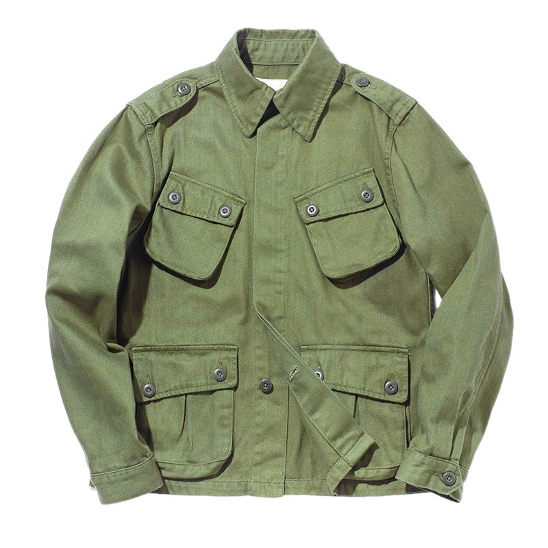 Men’s American Retro Washed Cargo Jacket