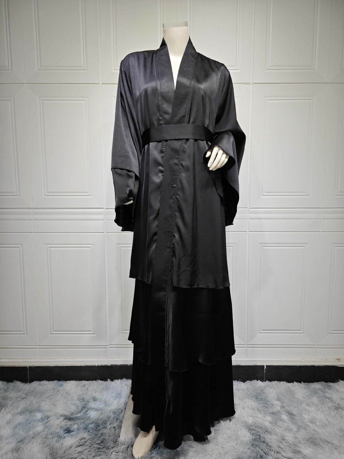 Women’s Solid Color Long Skirt Cardigan Set