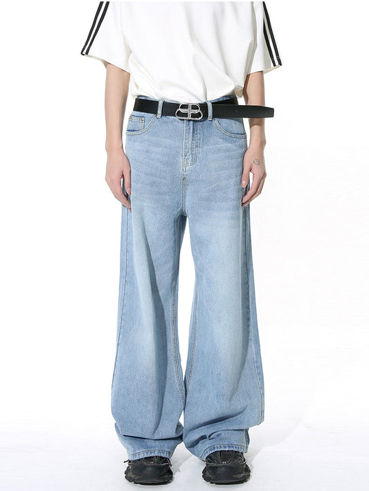 Men’s Vintage Washed Straight-Leg Jeans