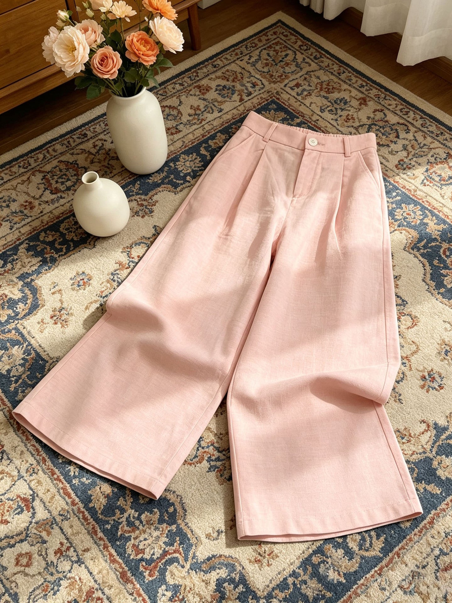 Women’s Tencel Cotton Wide-Leg Pants