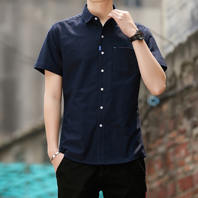 Men’s 100% Cotton Short Sleeve Casual Shirt