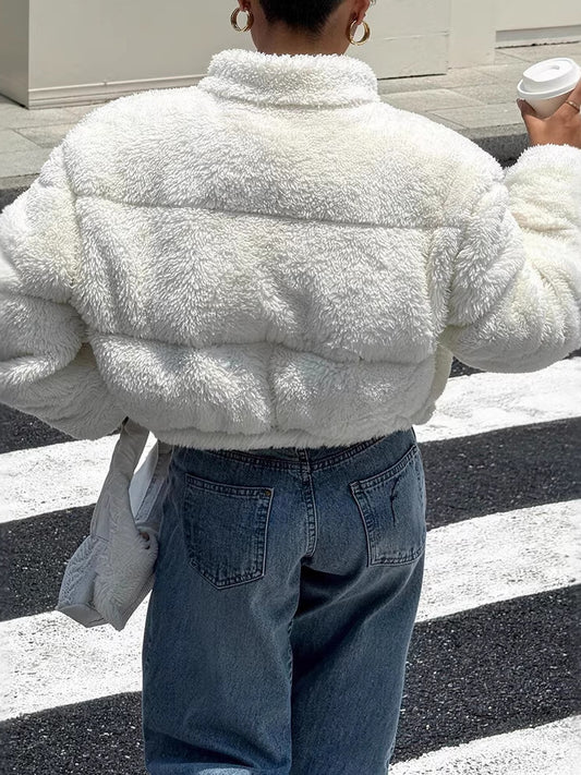 Women’s Furry Stand Collar Winter Jacket