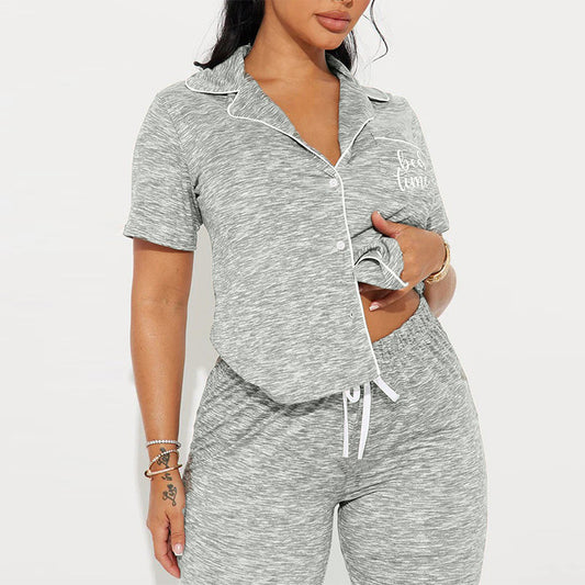 Women’s Embroidered Pajama Set
