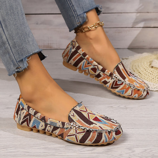Women’s Color-Block Breathable Lazy Flat Shoes