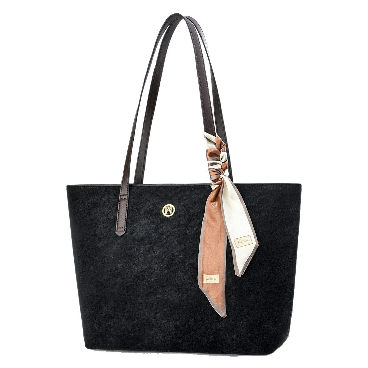 Women’s Scarf Accent Tote Shoulder Bag