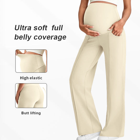 Women’s High-Waist Maternity Wide-Leg Pants