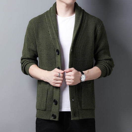 Men’s Korean Style Knit Cardigan Jacket