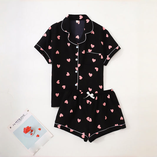 Women’s Printed Short Sleeve Pajama Set