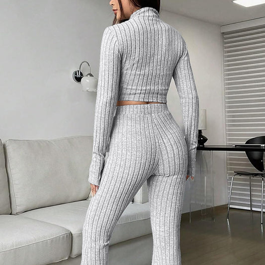 Women’s Ribbed Long Sleeve Yoga Set