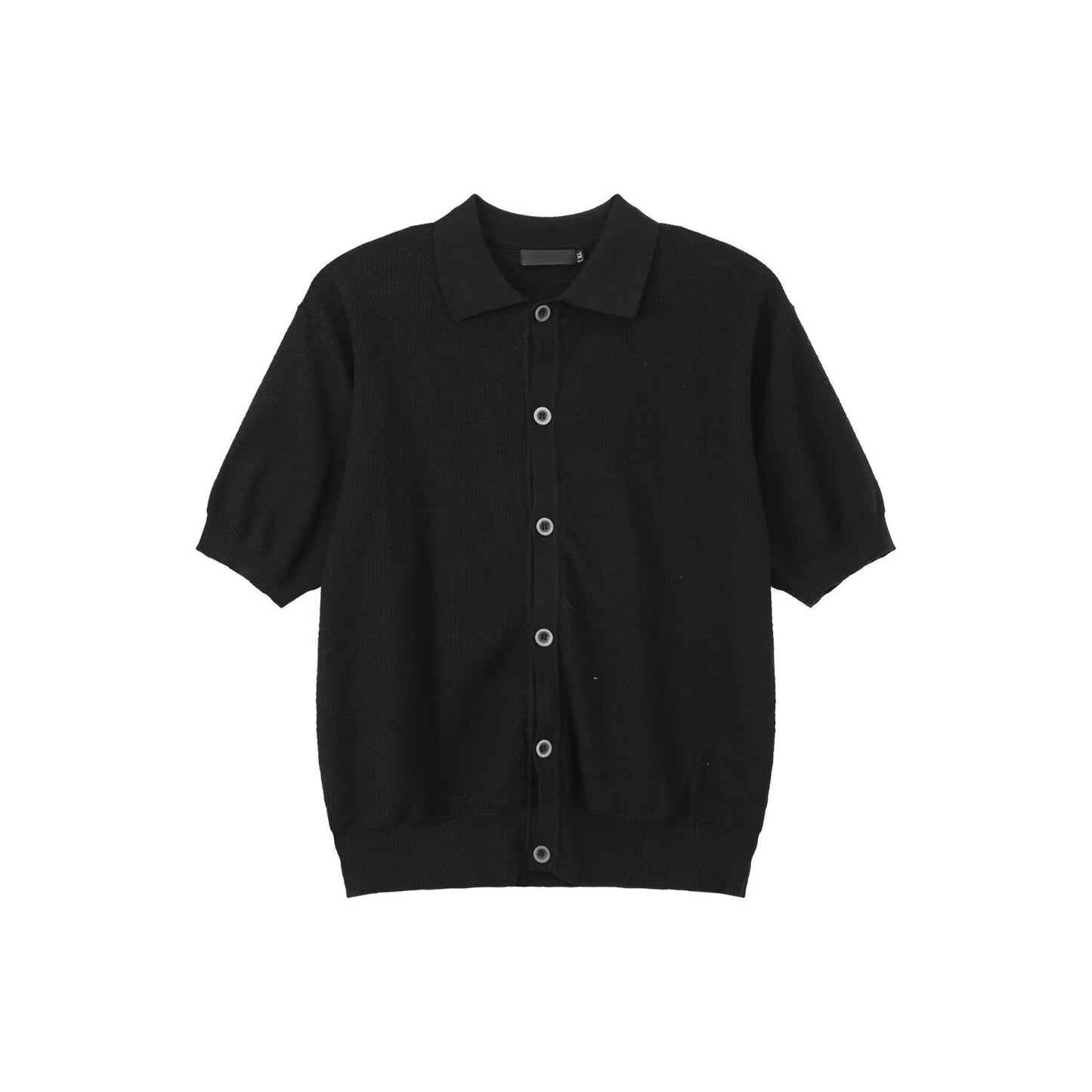 Men’s Old Money Vintage Knit Cardigan Polo Shirt