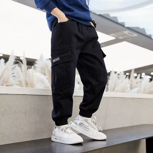 Boys’ Cargo Pants Casual Trousers