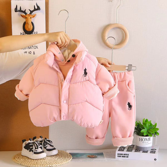 Kids’ Fleece Hoodie & Vest 3-Piece Winter Set