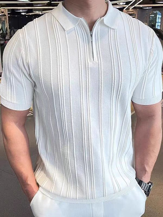 Men’s Half-Zip Knit Polo Shirt