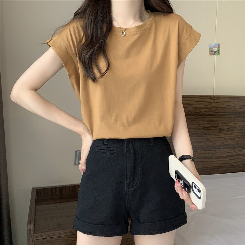 Women’s Flutter Sleeve Loose-Fit T-Shirt