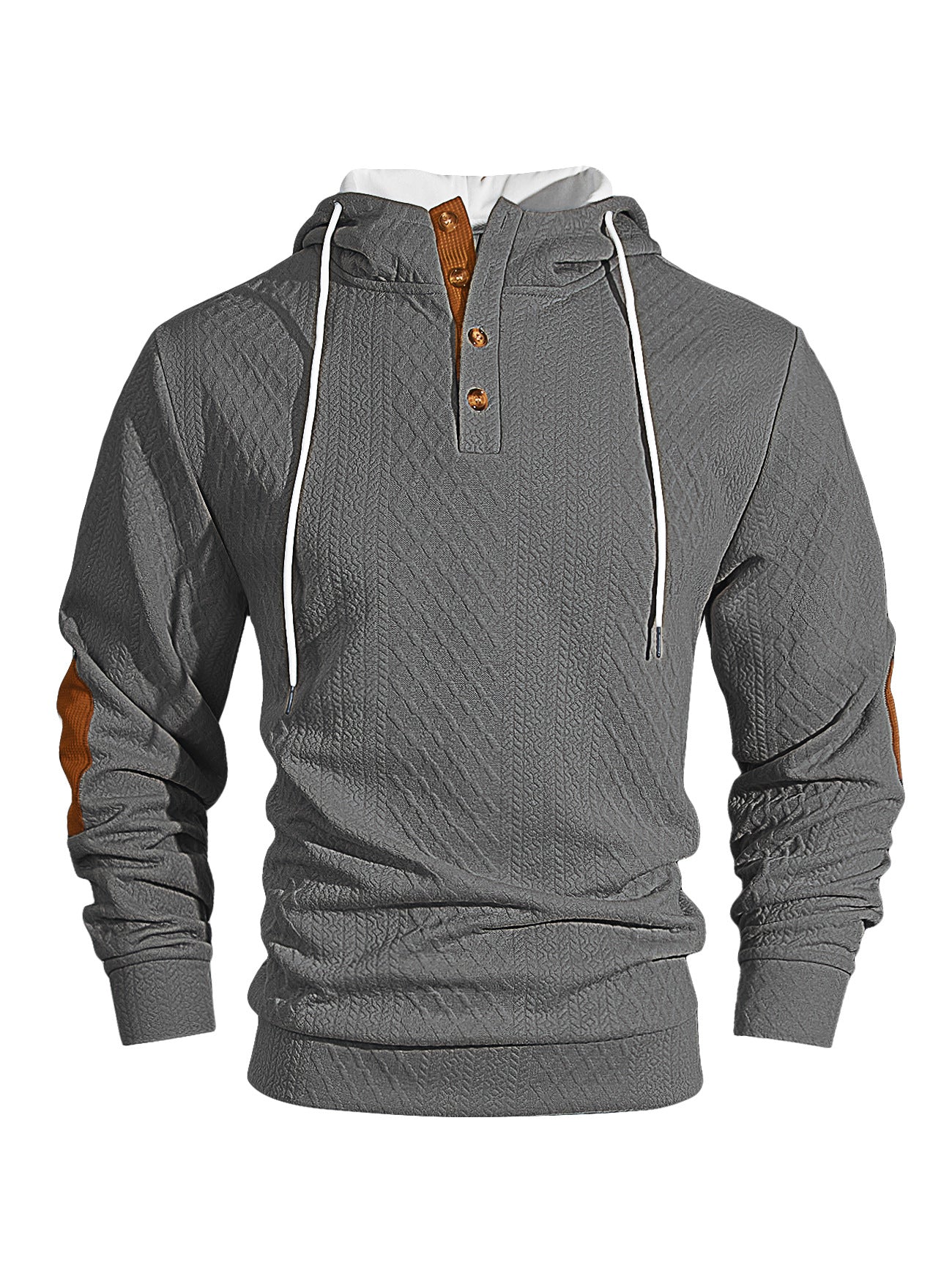 Men’s Jacquard Hooded Pullover Sweatshirt