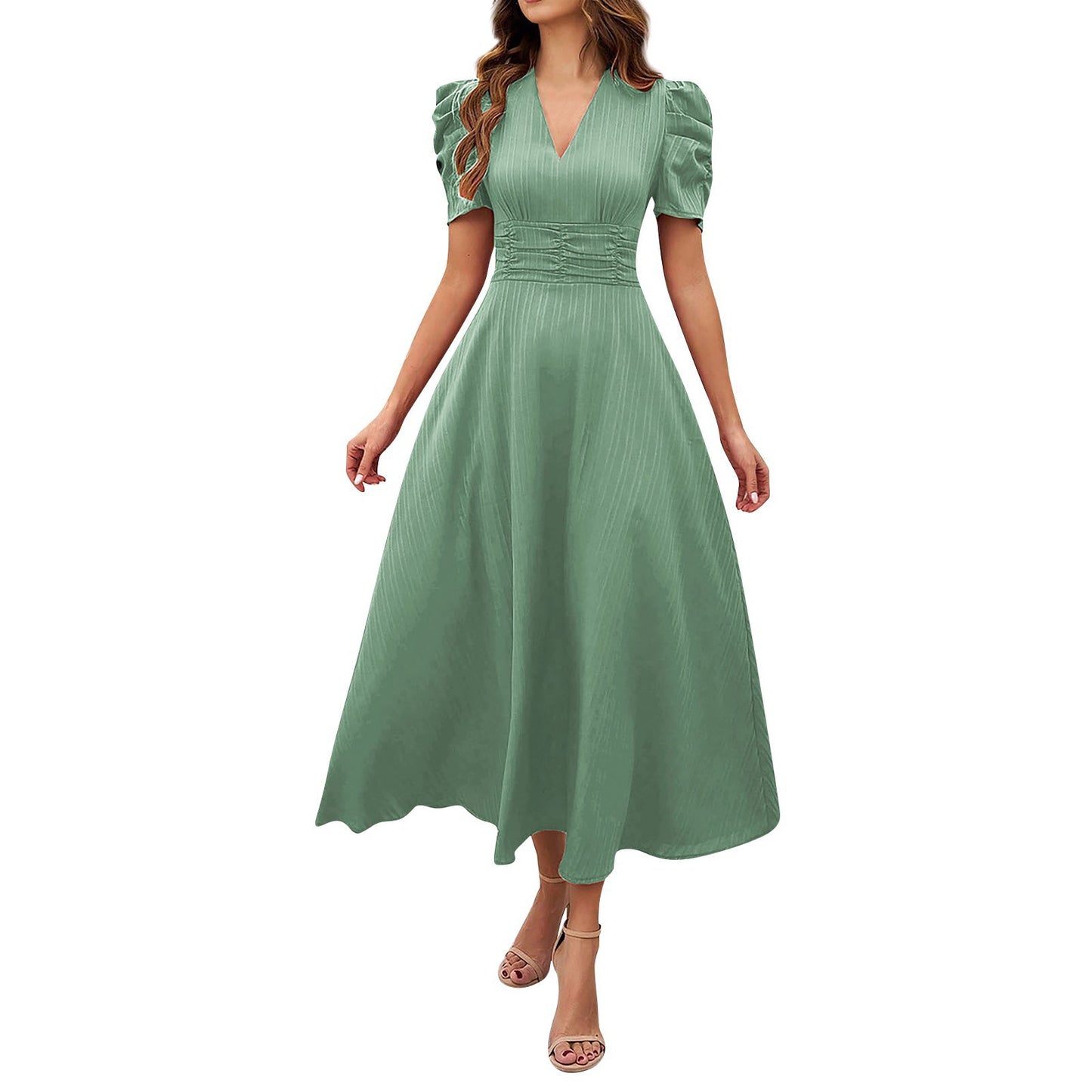 Elegant Women’s High Waist Summer Dress