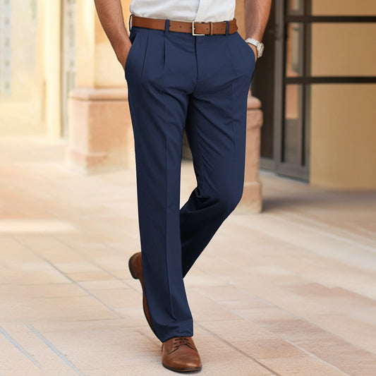 Men’s Slim Straight Business Suit Pants