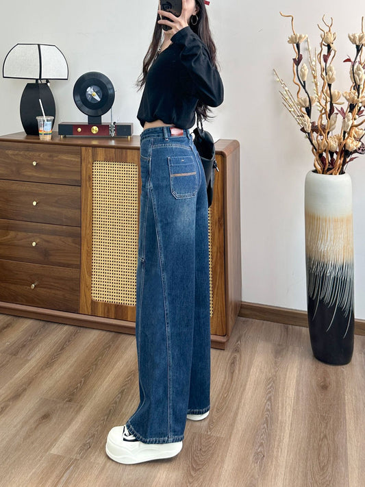 Women’s Vintage Washed Wide-Leg Jeans