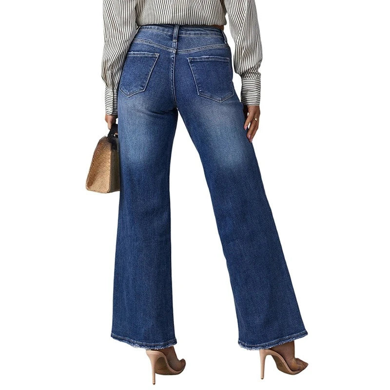 High Waist Wide Leg Flared Jeans for Women 2025