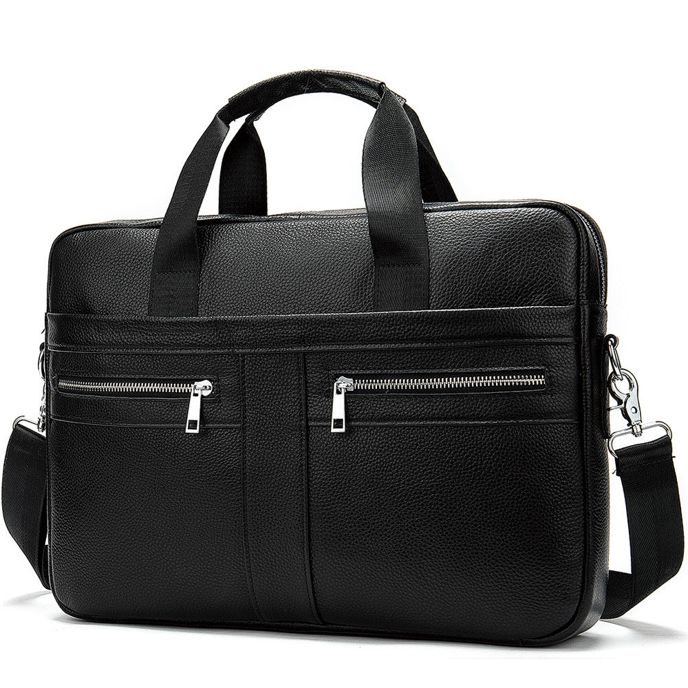 Men’s Genuine Leather Business Briefcase (14-Inch)