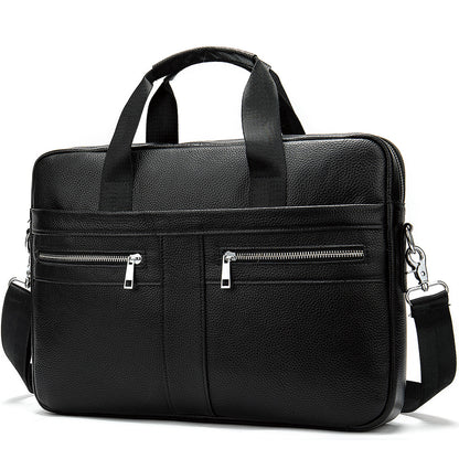 Men’s Genuine Leather Business Briefcase (14-Inch)