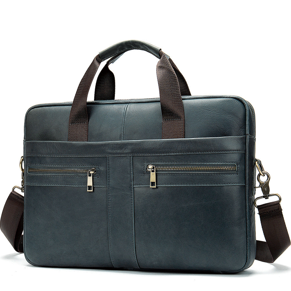 Men’s Genuine Leather Business Briefcase (14-Inch)