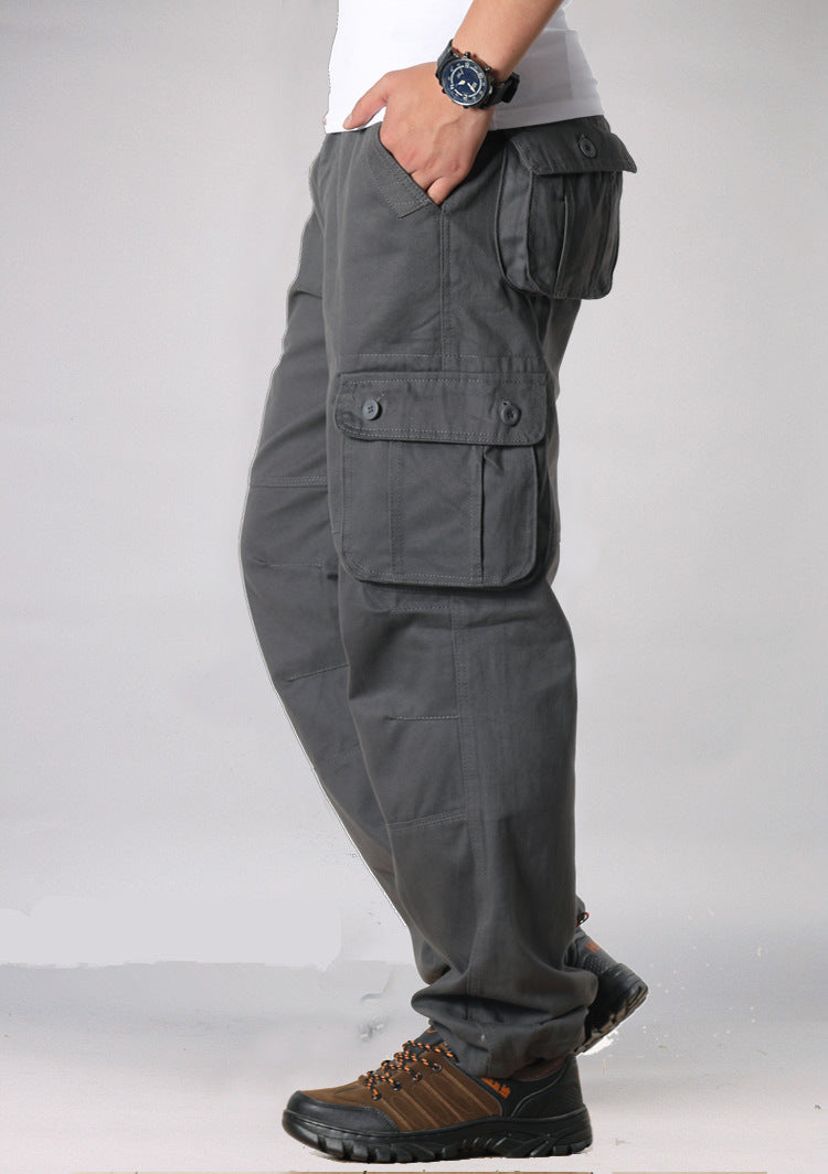 Men’s Multi-Pocket Cargo Straight-Leg Pants