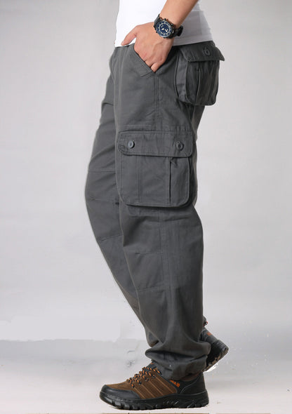 Men’s Multi-Pocket Cargo Straight-Leg Pants