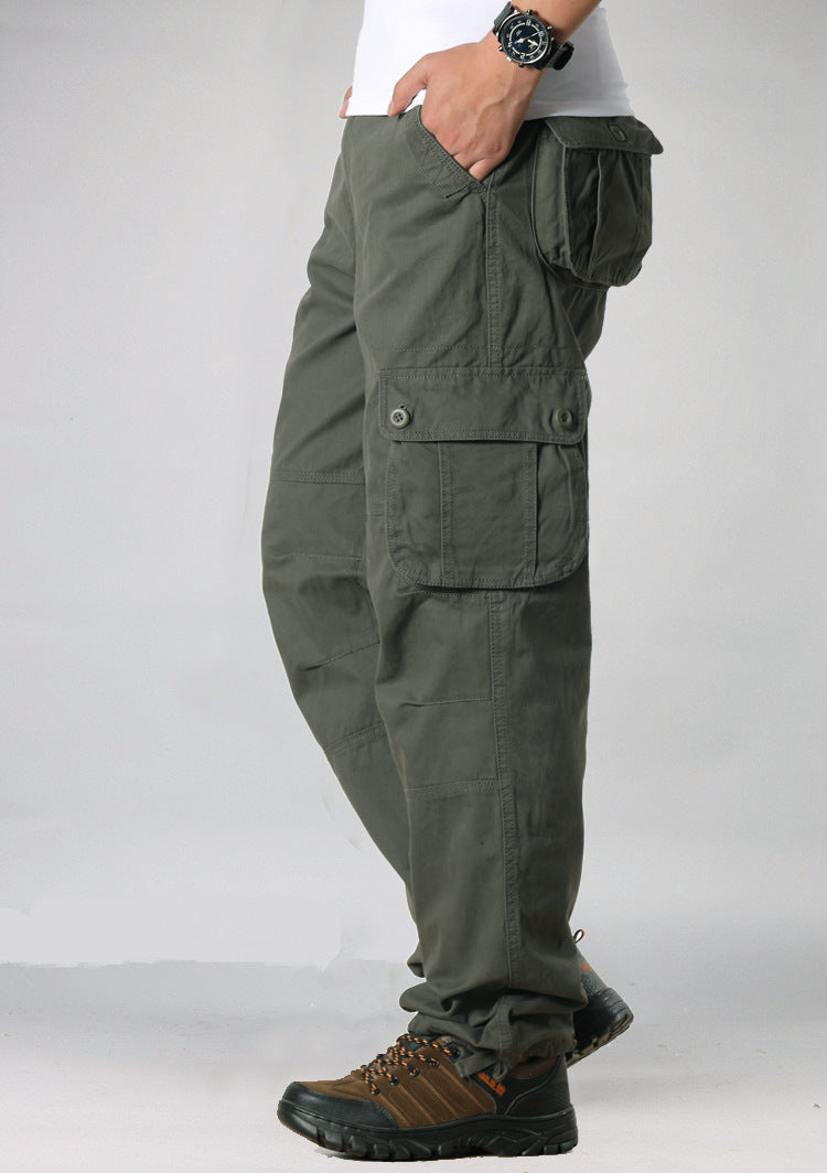 Men’s Multi-Pocket Cargo Straight-Leg Pants
