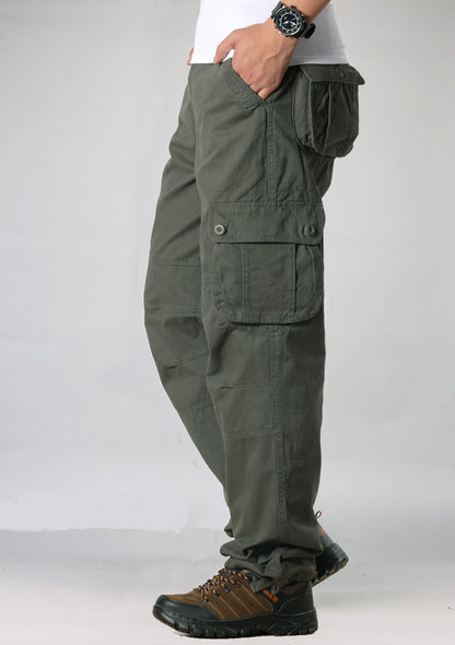 Men’s Multi-Pocket Cargo Straight-Leg Pants