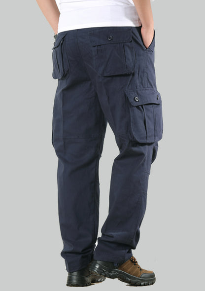 Men’s Multi-Pocket Cargo Straight-Leg Pants