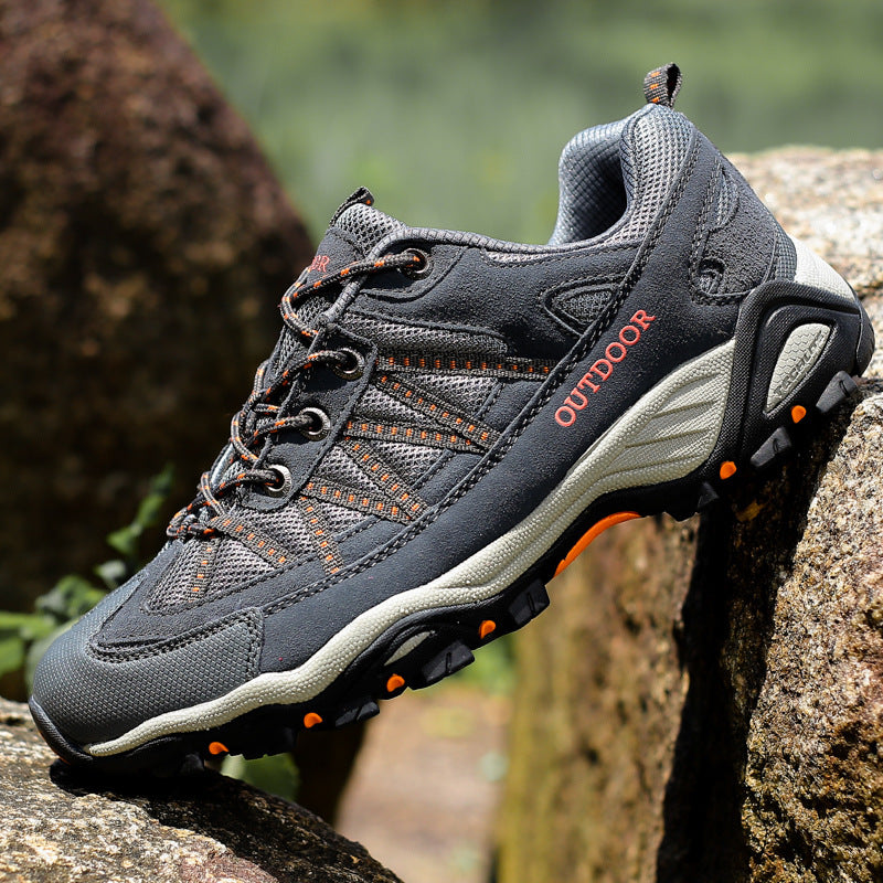 6136 Plus Size Cross Border Outdoor Hiking Shoes for Couples Spring Summer Sneakers Men's and Women's Mesh Cloth Anti Slip Travel Off-Road Shoes