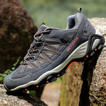6136 Plus Size Cross Border Outdoor Hiking Shoes for Couples Spring Summer Sneakers Men's and Women's Mesh Cloth Anti Slip Travel Off-Road Shoes
