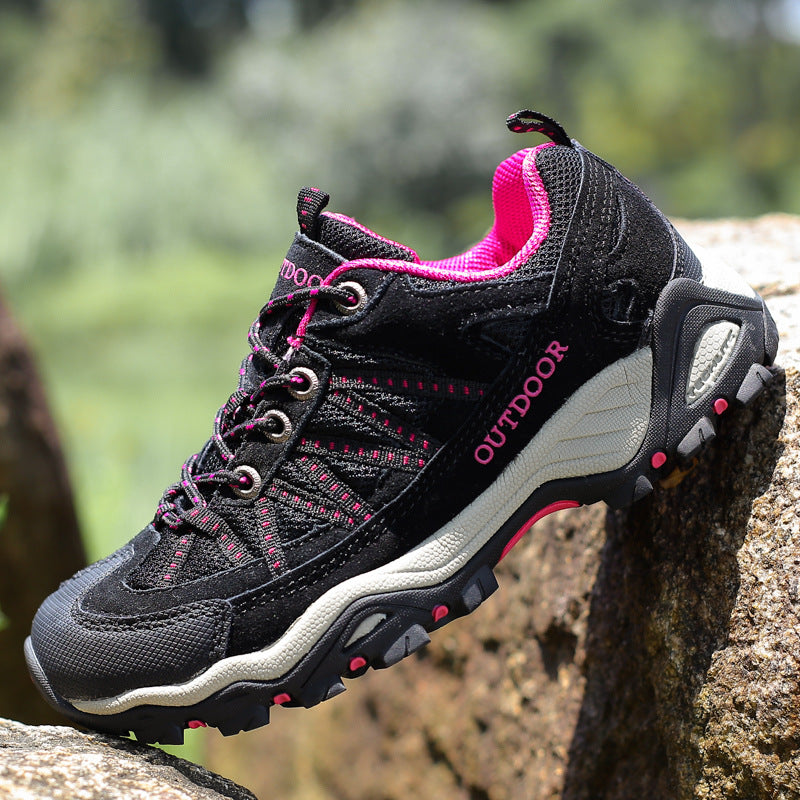 6136 Plus Size Cross Border Outdoor Hiking Shoes for Couples Spring Summer Sneakers Men's and Women's Mesh Cloth Anti Slip Travel Off-Road Shoes