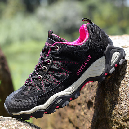 6136 Plus Size Cross Border Outdoor Hiking Shoes for Couples Spring Summer Sneakers Men's and Women's Mesh Cloth Anti Slip Travel Off-Road Shoes