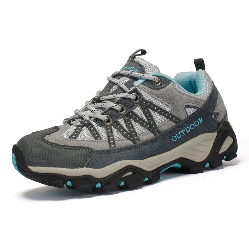 6136 Plus Size Cross Border Outdoor Hiking Shoes for Couples Spring Summer Sneakers Men's and Women's Mesh Cloth Anti Slip Travel Off-Road Shoes