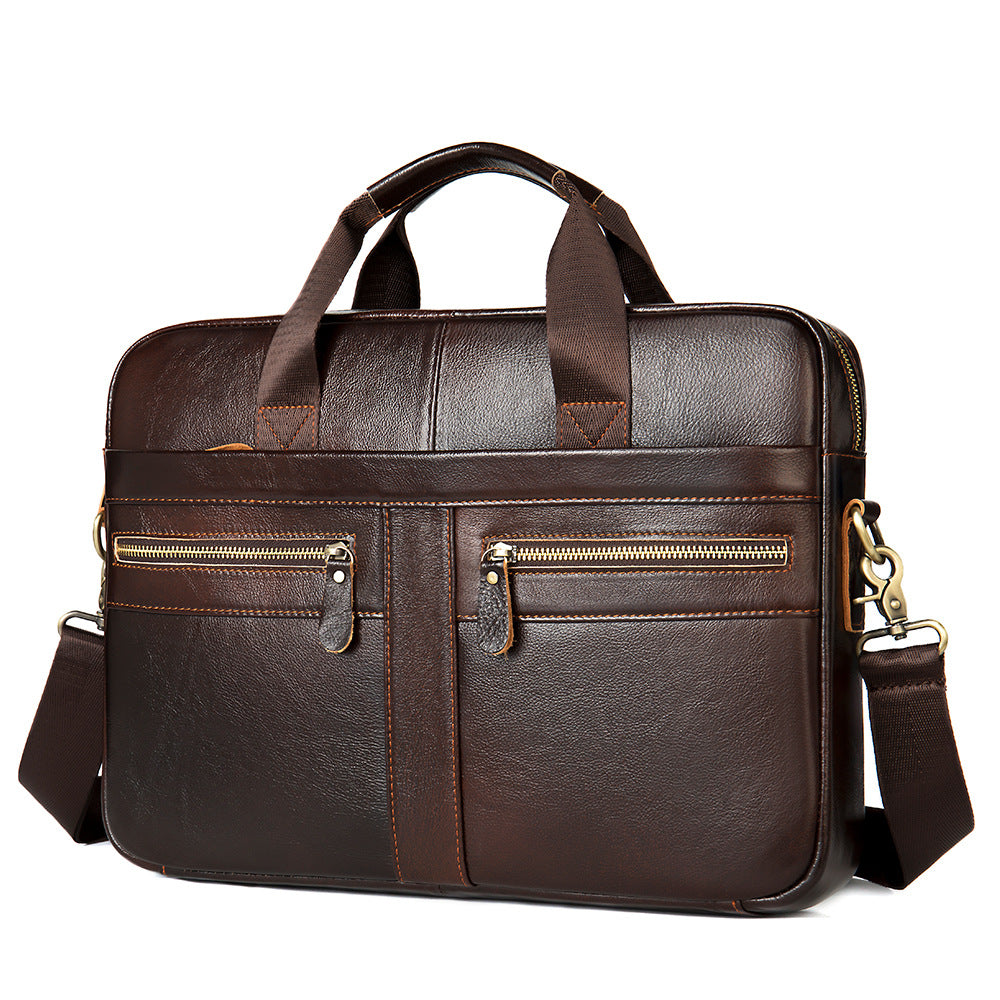 Men’s Genuine Leather Business Briefcase (14-Inch)